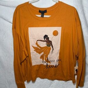 Stormy Nesbit Orange Long sleeved Tee size 3x Forever 21